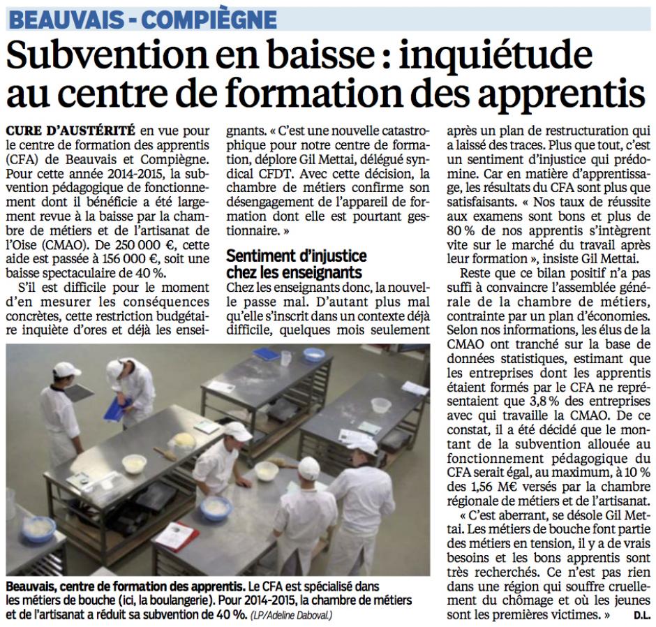 20140901-LeP-Beauvais-Compiègne-Subvention en baisse : inquiétude au centre de formation des apprentis