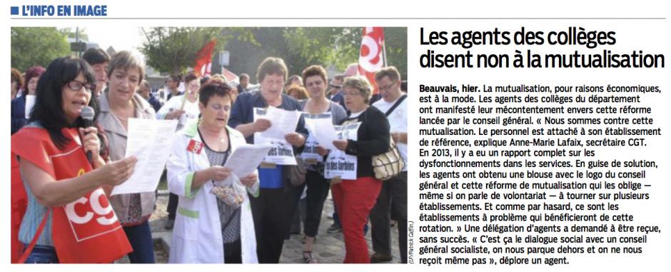 20140909-LeP-Oise-Les agents des collèges disent non à la mutualisation