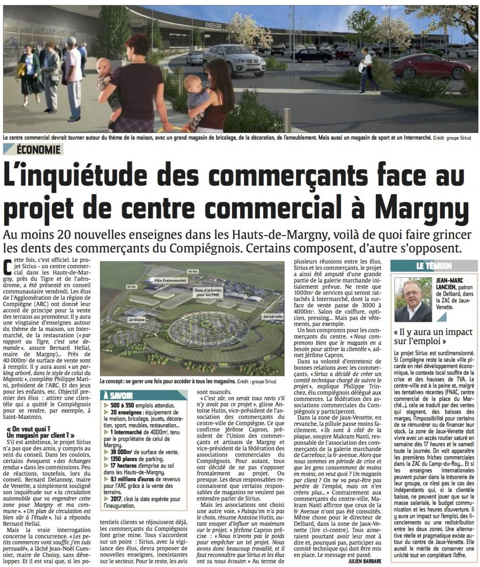 20140929-CP-Compiégnois-L'inquiétude des commerçants face au projet de centre commercial à Margny