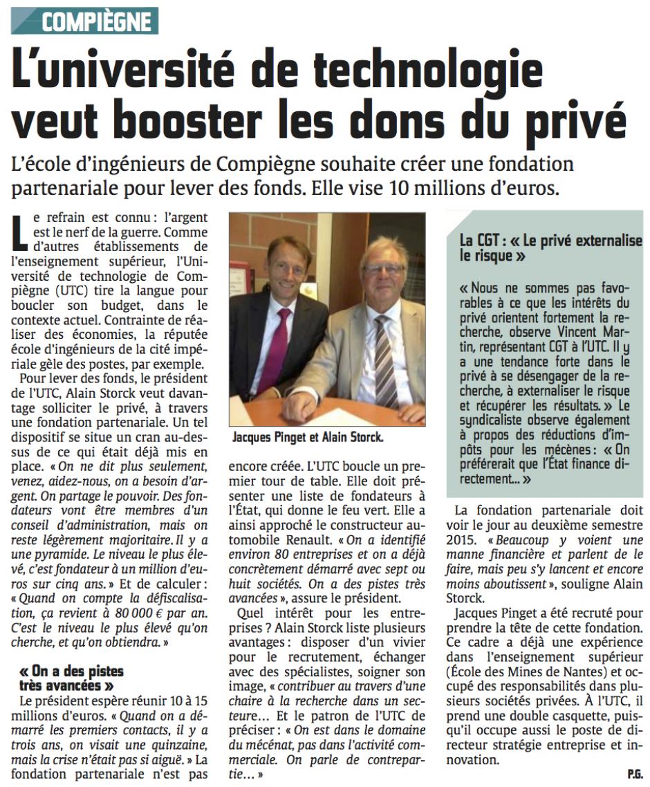 20141007-CP-Compiègne-L'université de technologie veut booster les dons du privé