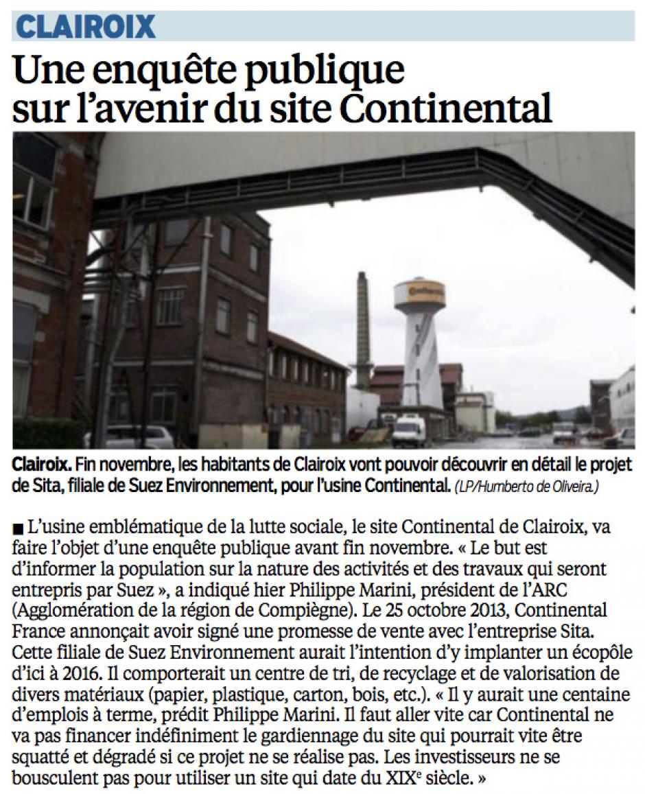 20141011-LeP-Clairoix-Une enquête publique sur l'avenir du site Continental