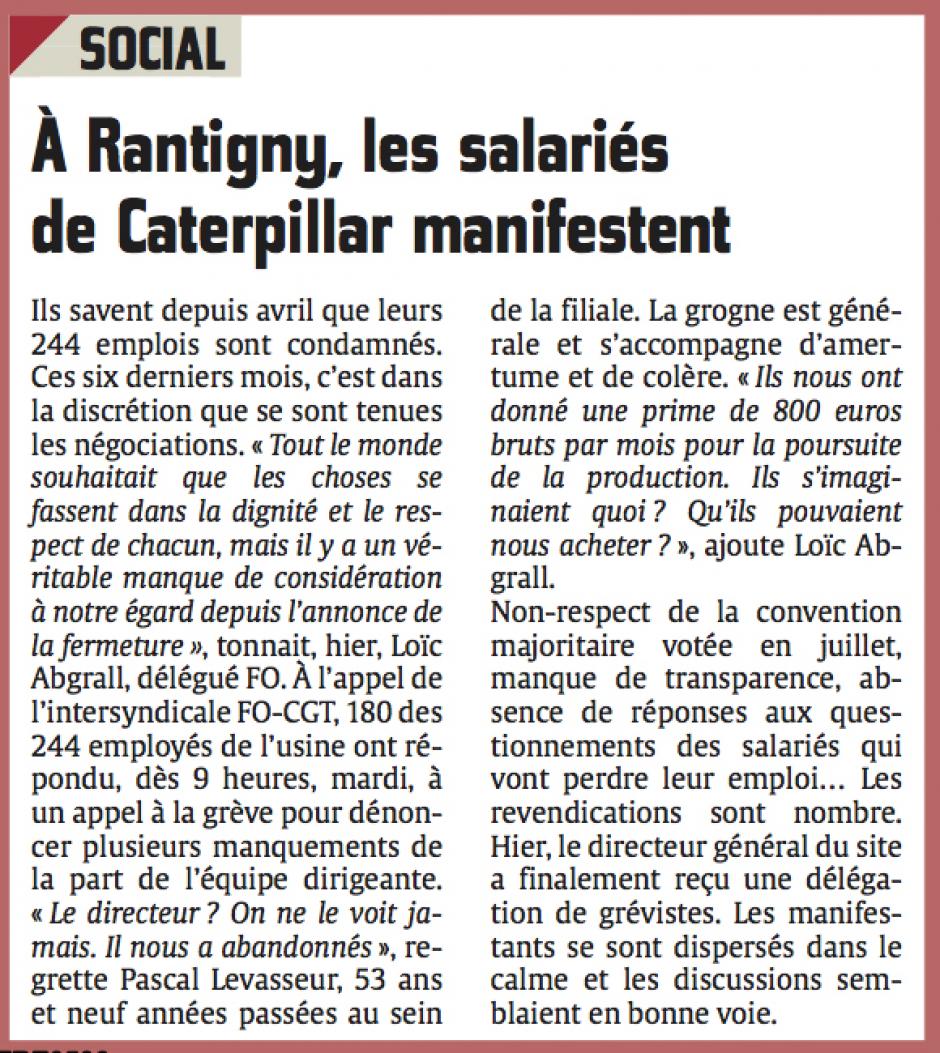 20141022-CP-Rantigny-Les salariés de Caterpillar manifestent [pages régionales]