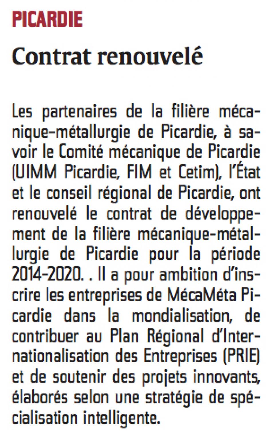 20141024-CP-Picardie-Contrat [de développement de la filière mécanique-métallurgie] renouvelé
