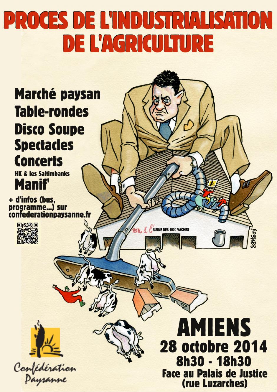28 octobre, Amiens - Procès de l'industrialisation de l'agriculture