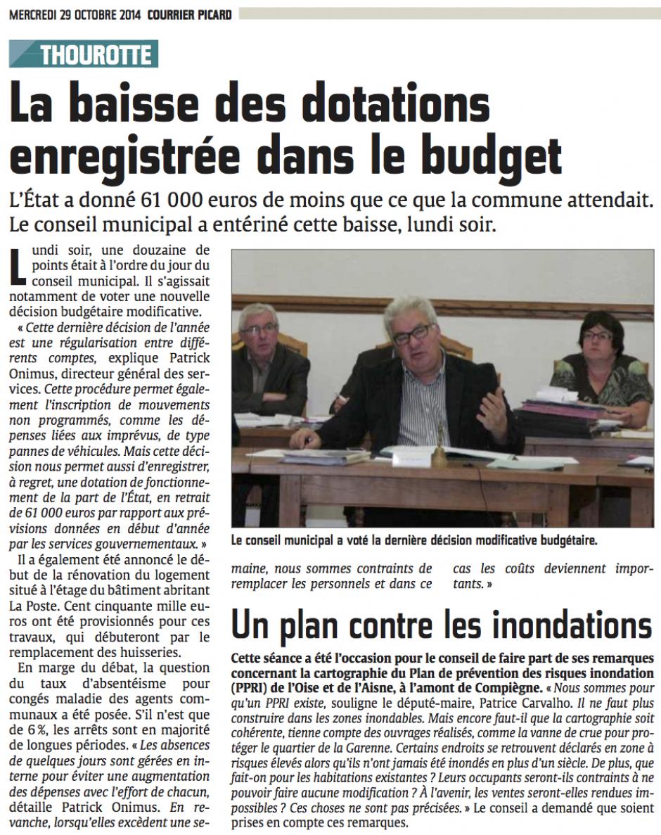 20141029-CP-Thourotte-La baisse des dotations enregistrées dans le budget