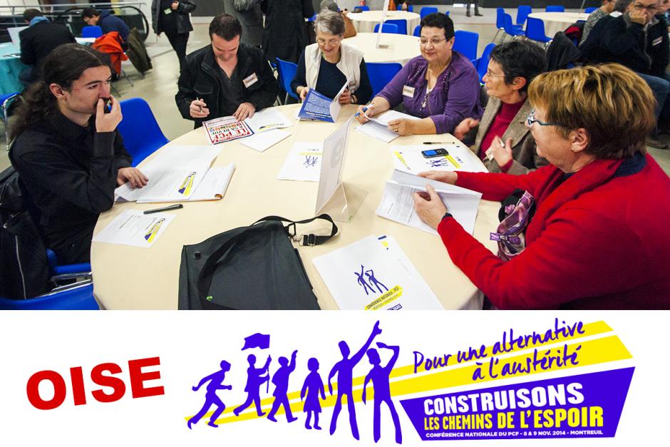 À la Conférence nationale du PCF avec les délégués de l'Oise - Montreuil, 8 et 9 novembre 2014