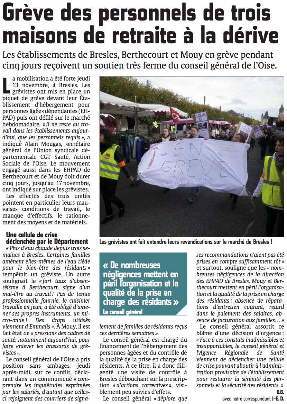 20141114-CP-Bresles-Mouy-Berthecourt-Grève des personnels de trois maisons de retraite à la dérive