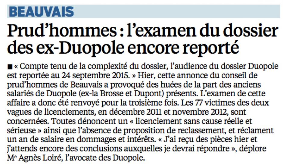 20141121-LeP-Beauvais-Prud'hommes : l'examen du dossier des ex-Duopole encore reporté