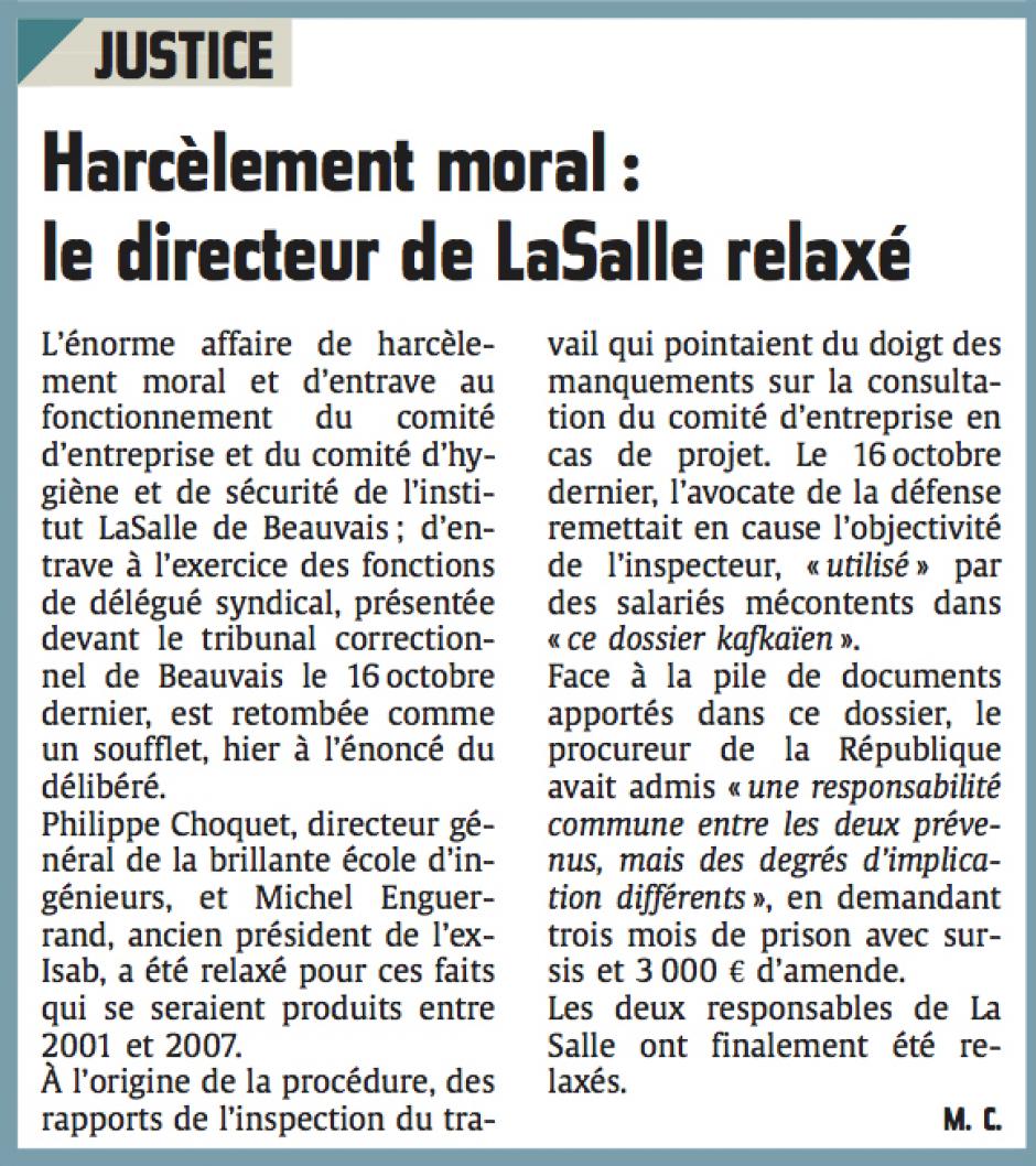 20141205-CP-Beauvais-Harcèlement moral : le directeur de LaSalle relaxé