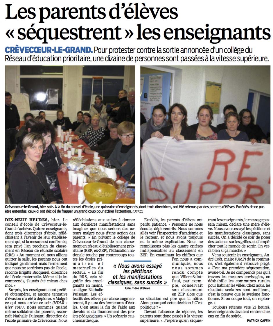 20141216-LeP-Crèvecœur-le-Grand-Les parents d'élèves « séquestrent » les enseignants