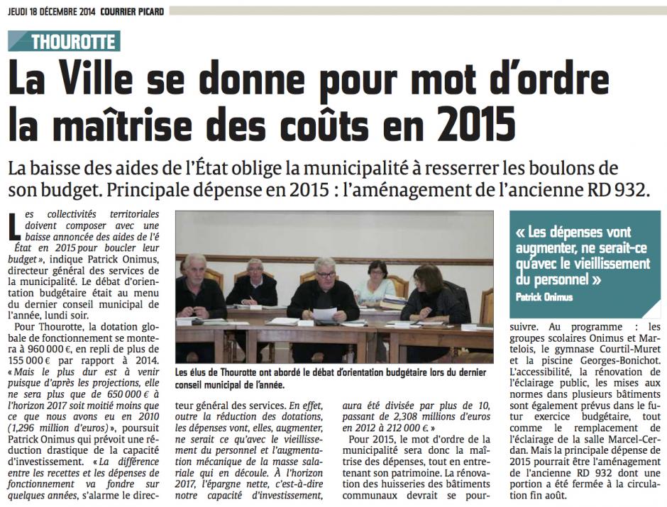 20141218-CP-Thourotte-La Ville se donne pour mot d'ordre la maîtrise des coûts pour 2015