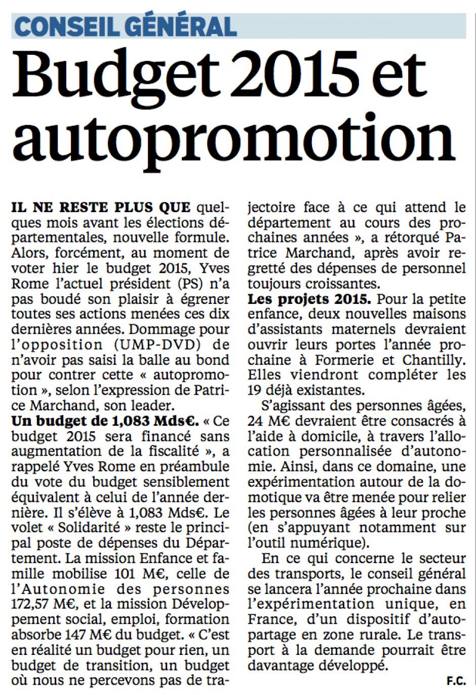 20141219-LeP-Oise-Conseil général : budget 2015 et autopromotion