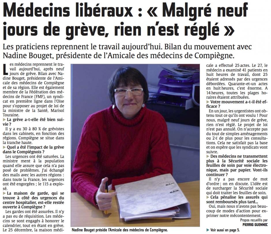 20150103-CP-Compiègne-Médecins libéraux : « malgré neuf jours de grève, rien n'est réglé »