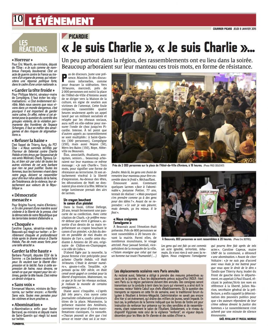 20150108-CP-Picardie-« Je suis Charlie », « Je suis Charlie »…