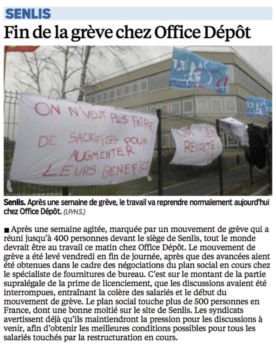 20150119-LeP-Senlis-Fin de la grève chez Office Dépôt