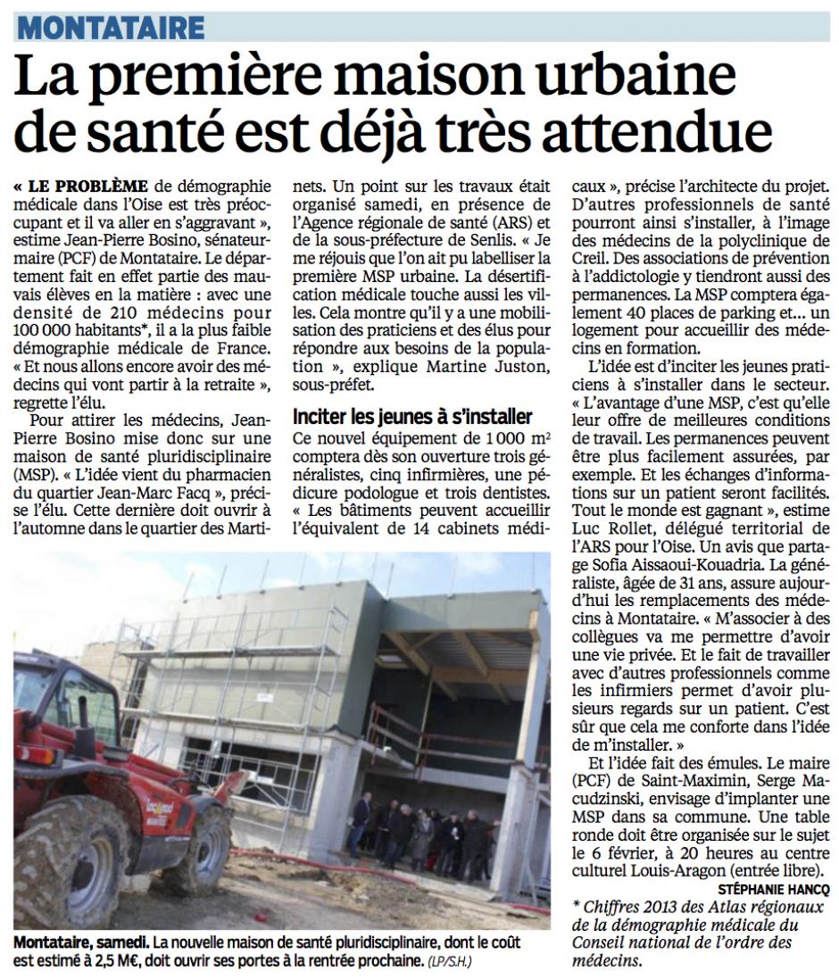 20150128-LeP-Montataire-La première maison urbaine de santé est déjà très attendue