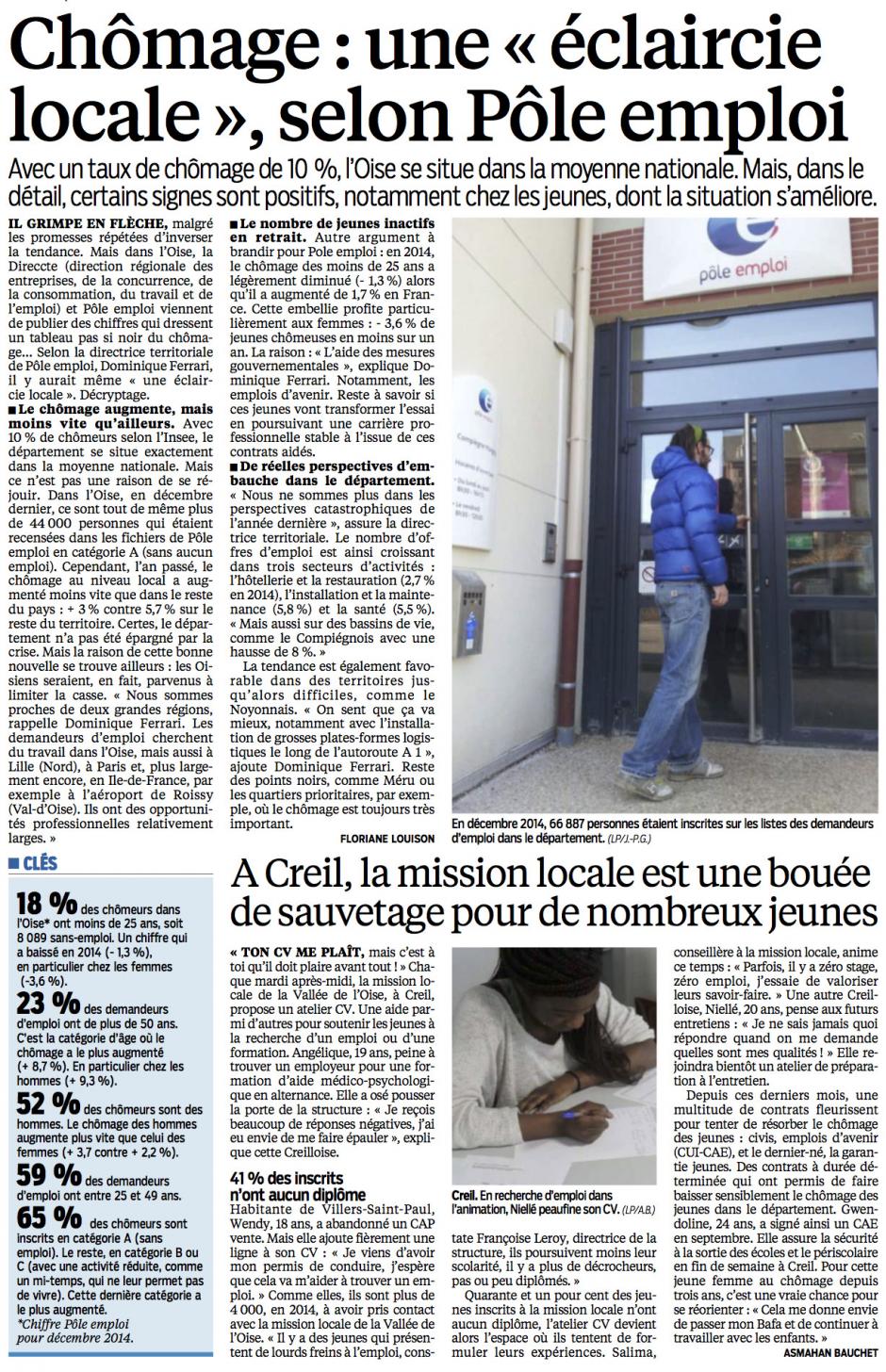 20150209-Le-Oise-Chômage : « une éclaircie locale », selon Pôle emploi