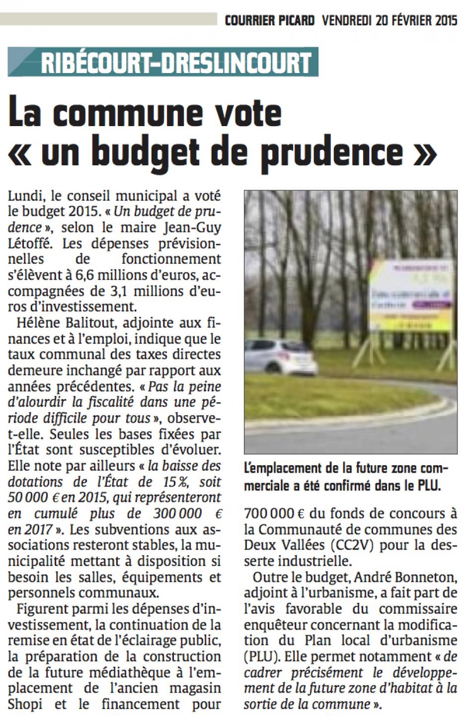20150220-CP-Ribécourt-Dreslincourt-La commune vote « un budget de prudence »