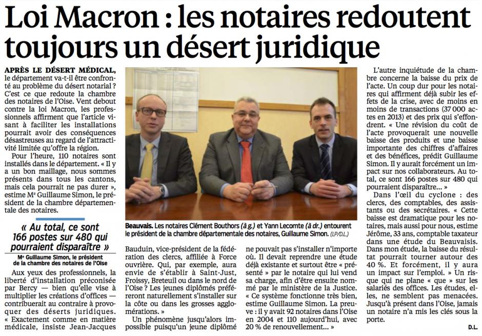 20150228-LeP-Oise-Loi Macron : les notaires redoutent toujours un désert juridique