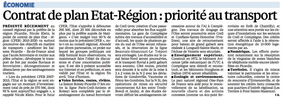 20150309-LeP-Picardie-Contrat de plan État-Région : priorité au transport
