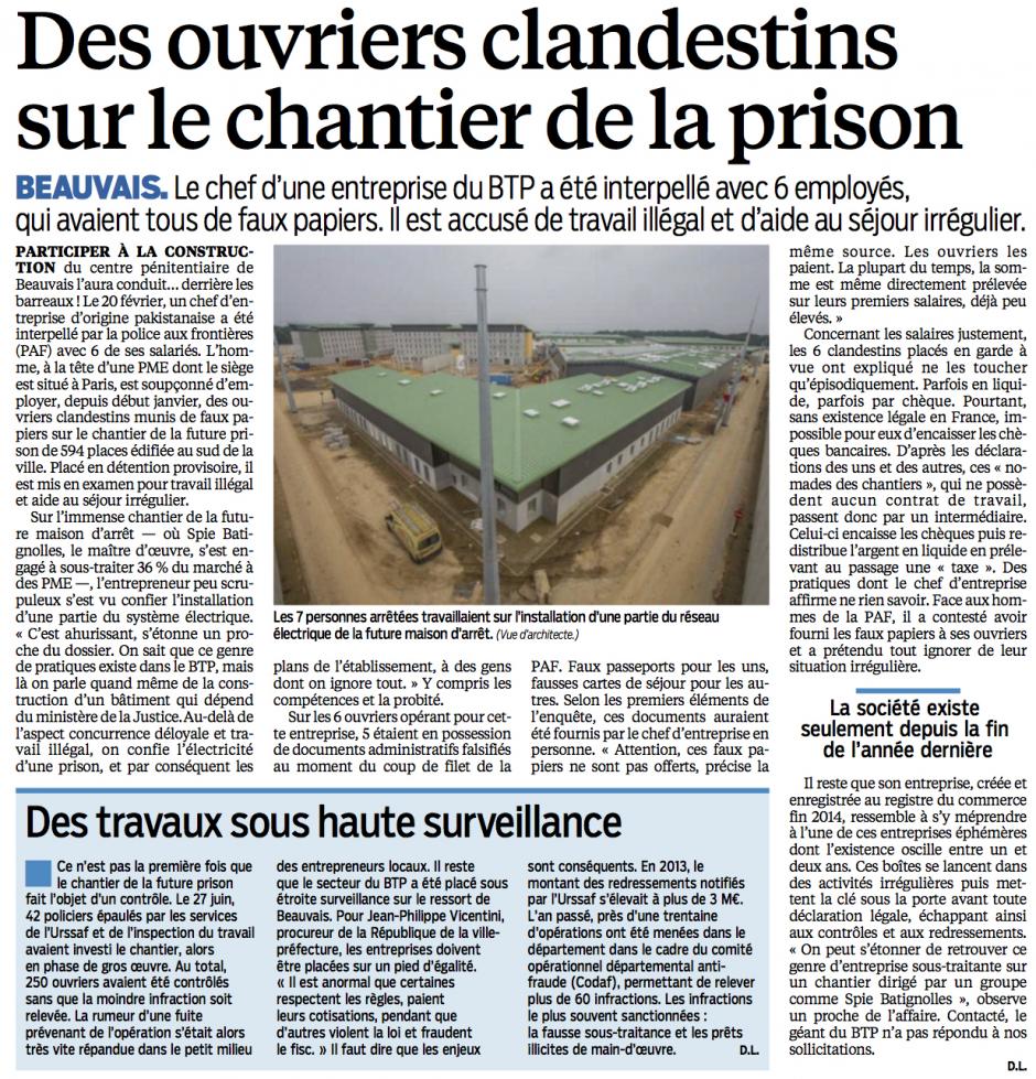 20150316-LeP-Beauvais-Des ouvriers clandestins sur le chantier de la prison