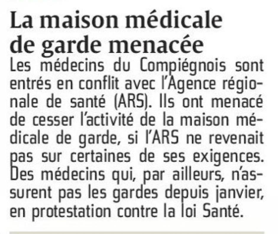20150425-CP-Compiègne-La maison médicale de garde menacée
