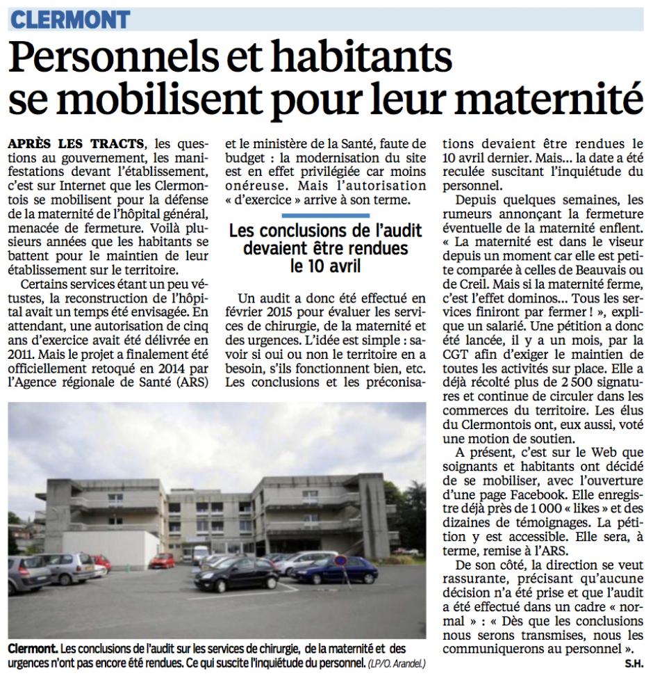 20150430-LeP-Clermont-Personnels et habitants se mobilisent pour leur maternité