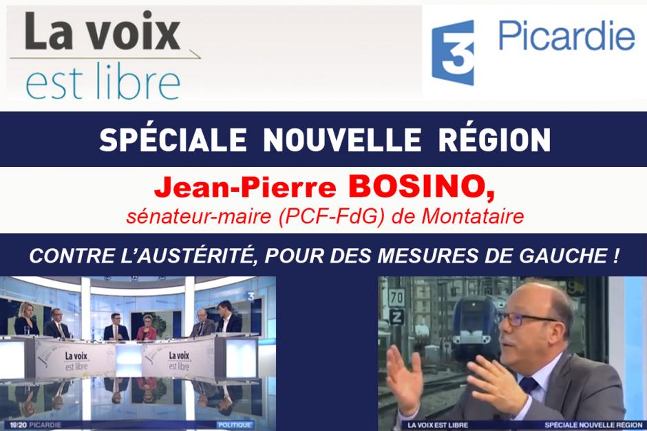 France 3 Picardie-La voix est libre-Spéciale nouvelle région avec Jean-Pierre Bosino - 16 mai 2015
