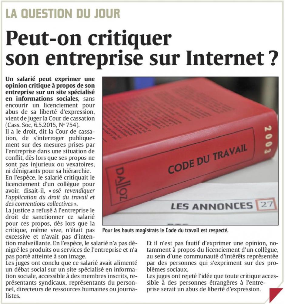 20150519-CP-France-Peut-on critiquer son entreprise sur internet ?