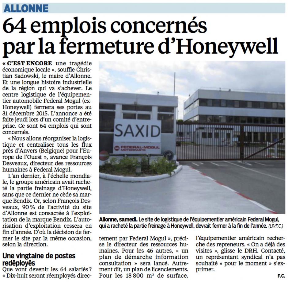 20150601-LeP-Allonne-64 emplois concernés par la fermeture d'Honeywell