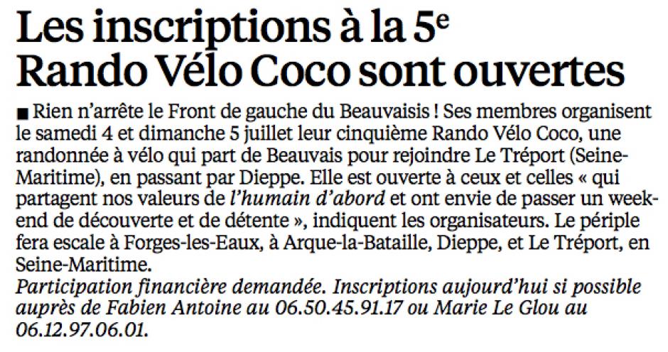 20150625-LeP-Oise-Les inscriptions à la 5e Rando Vélo Coco sont ouvertes