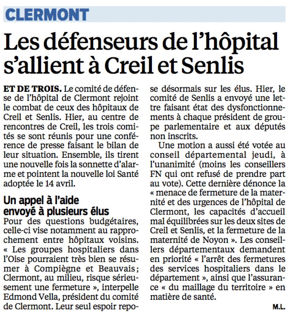 20150701-LeP-Clermont-Les défenseurs de l'hôpital s'allient à Creil et Senlis