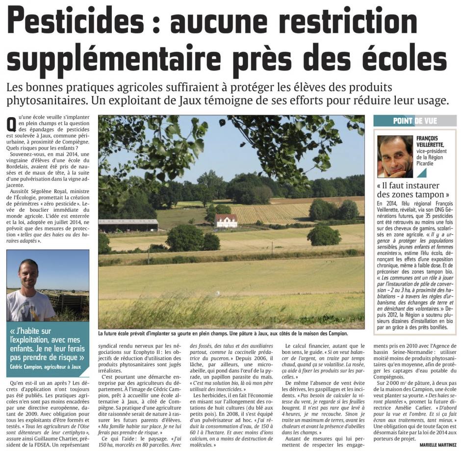 20150703-CP-Oise-Pesticides : aucune restriction supplémentaire près des écoles