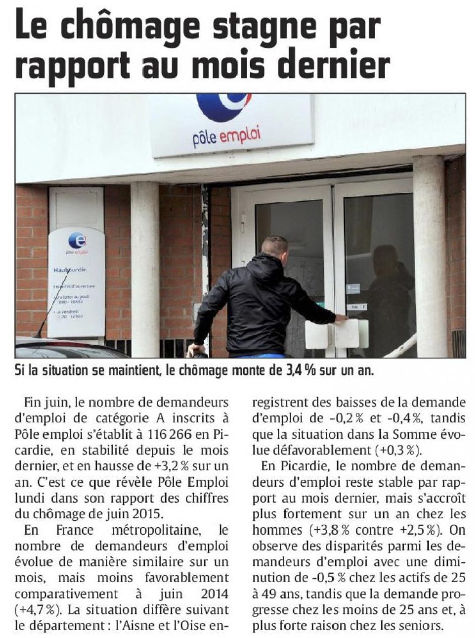 20150728-CP-Picardie-Le chômage stagne par rapport au mois dernier