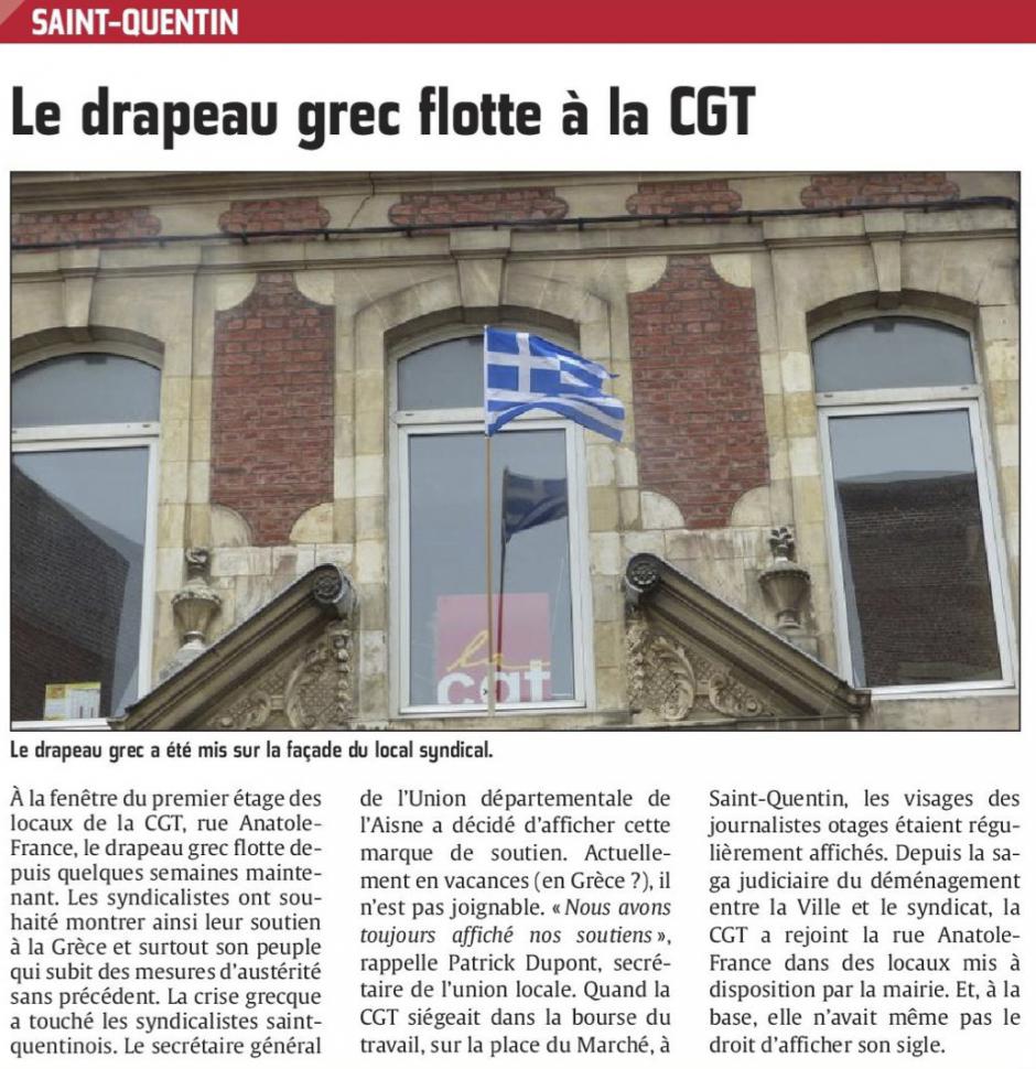 20150731-CP-Saint-Quentin-Le drapeau grec flotte à la CGT