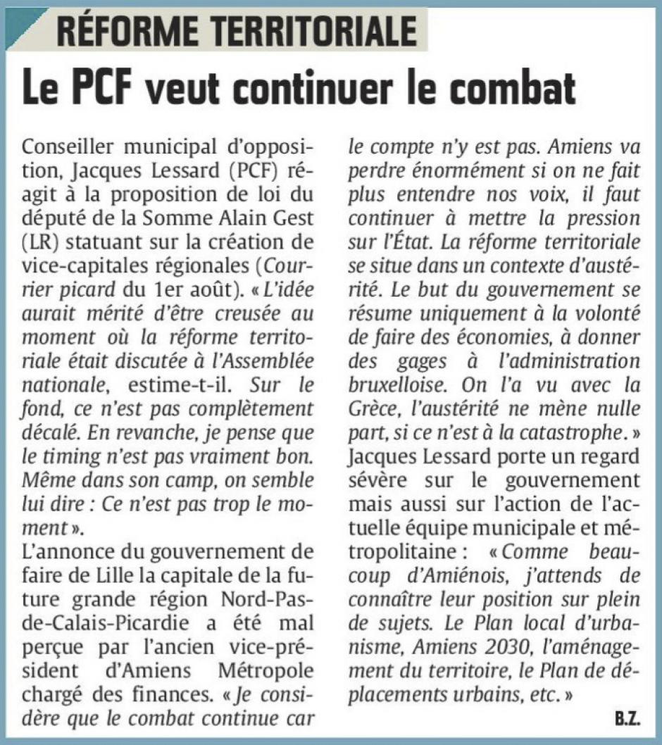 20150805-CP-Amiens-Réforme territoriale : le PCF veut continuer le combat [éd. Amiens]