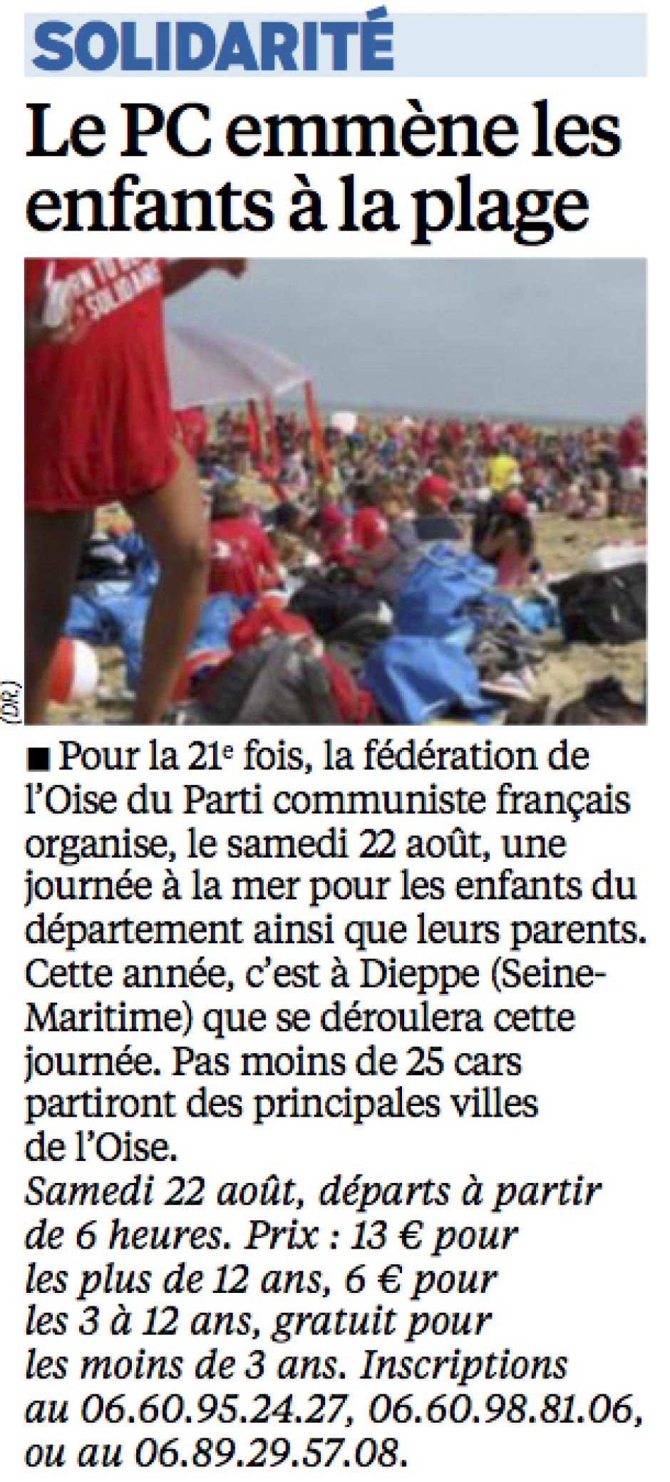 20150808-LeP-Noyonnais-Le PC emmène les enfants à la plage