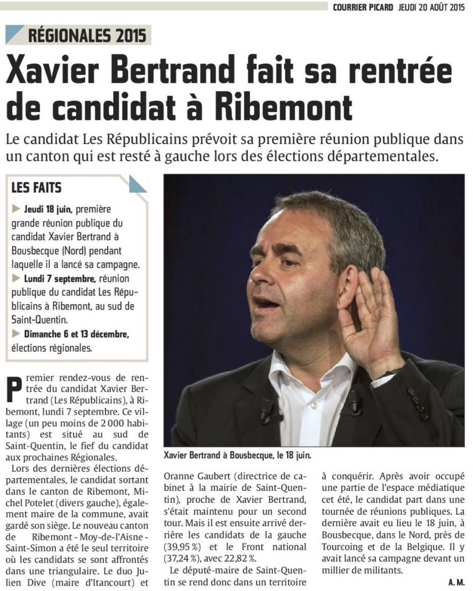 20150820-CP-NPdCP-R2015-Bertrand (ex-UMP) fait sa rentrée de candidat à Ribemont [édition Saint-Quentin]