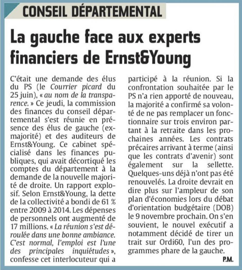 20150912-CP-Oise-Conseil départemental : le PS face aux experts financiers de Ernst & Young