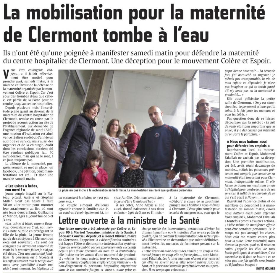 20150914-CP-Clermont-La mobilisation pour la maternité tombe à l'eau