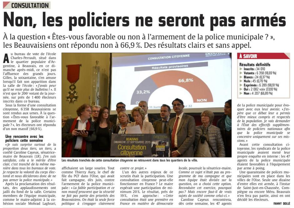 20150928-CP-Beauvais-Non, les policiers ne seront pas armés
