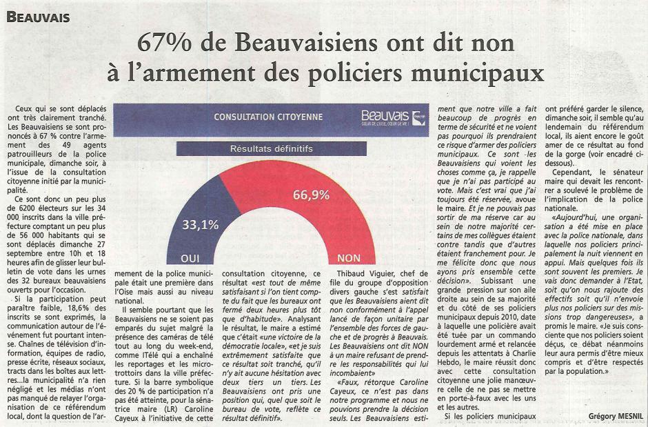 20150930-OH-Beauvais-67 % de Beauvaisiens ont dit non à l'armement des policiers municipaux