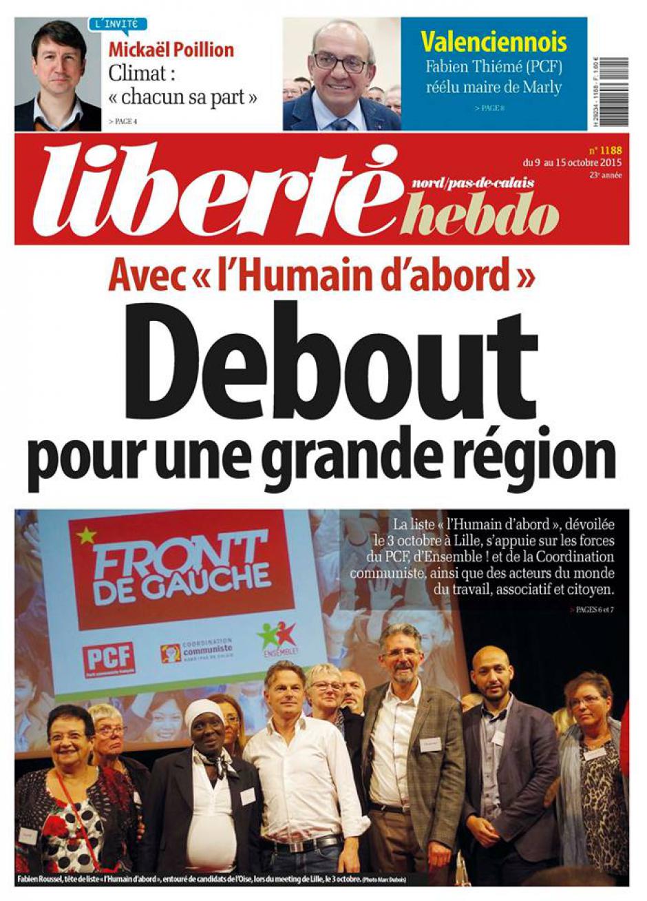 20151009-Liberté Hebdo-La Une