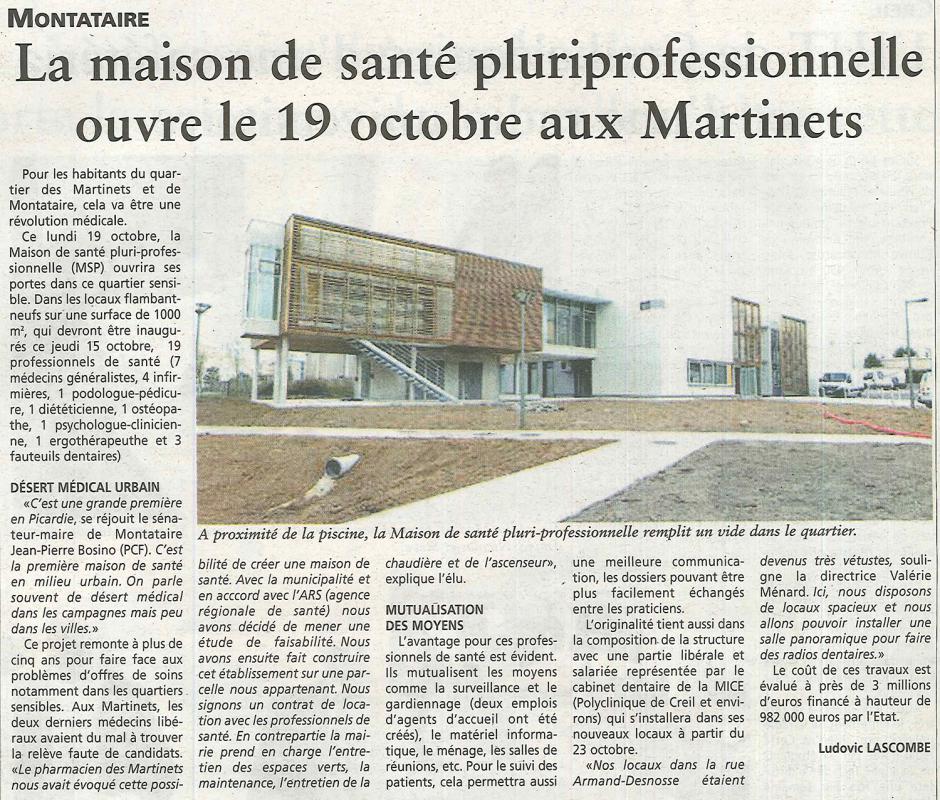 20151014-OH-Montataire-La maison de santé pluriprofessionnelle ouvre le 19 octobre aux Martinets