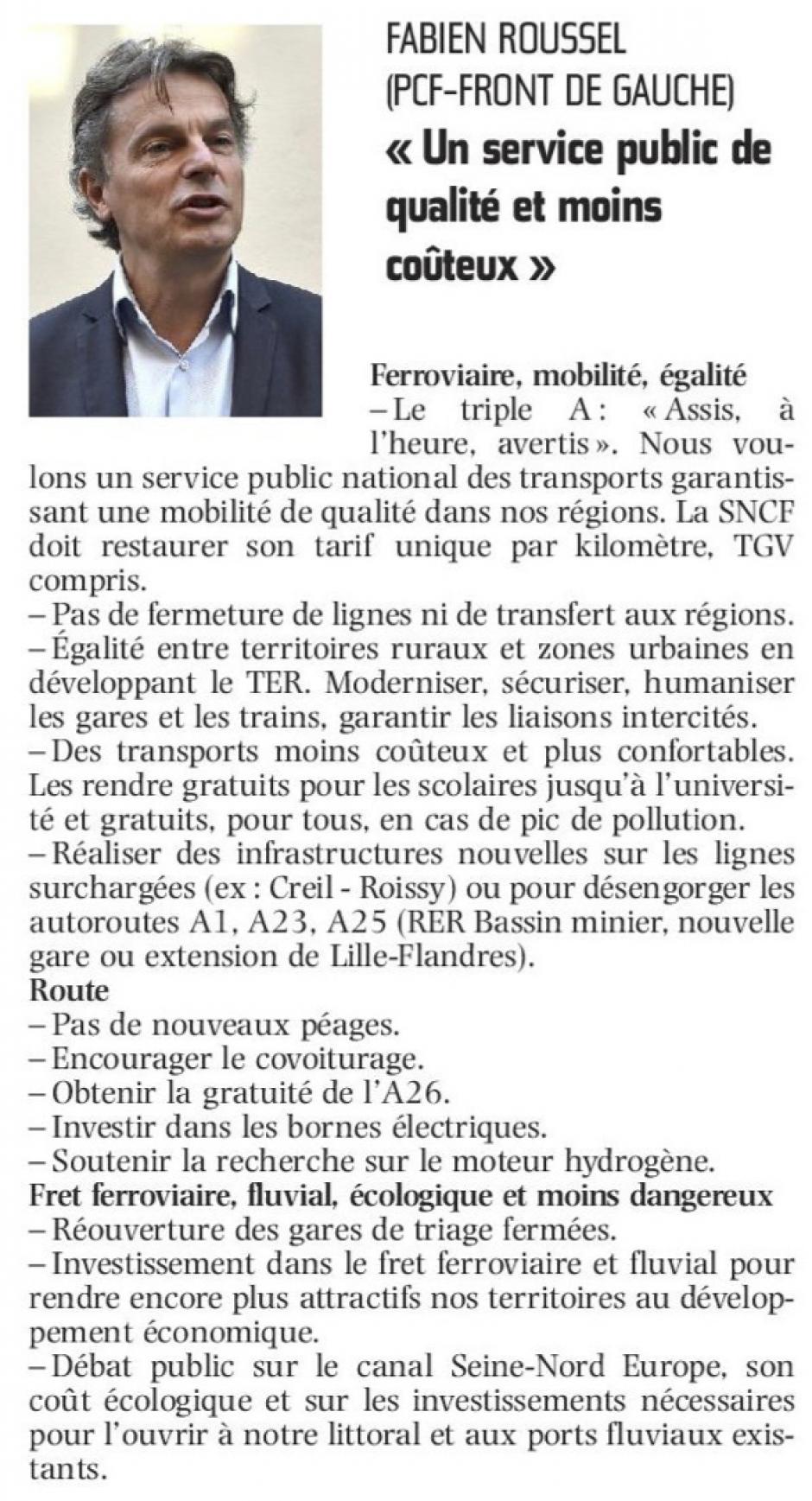 20151020-CP-NPdCP-R2015-Transports/Mobilité-Fabien Roussel : « un service public de qualité et moins coûteux »