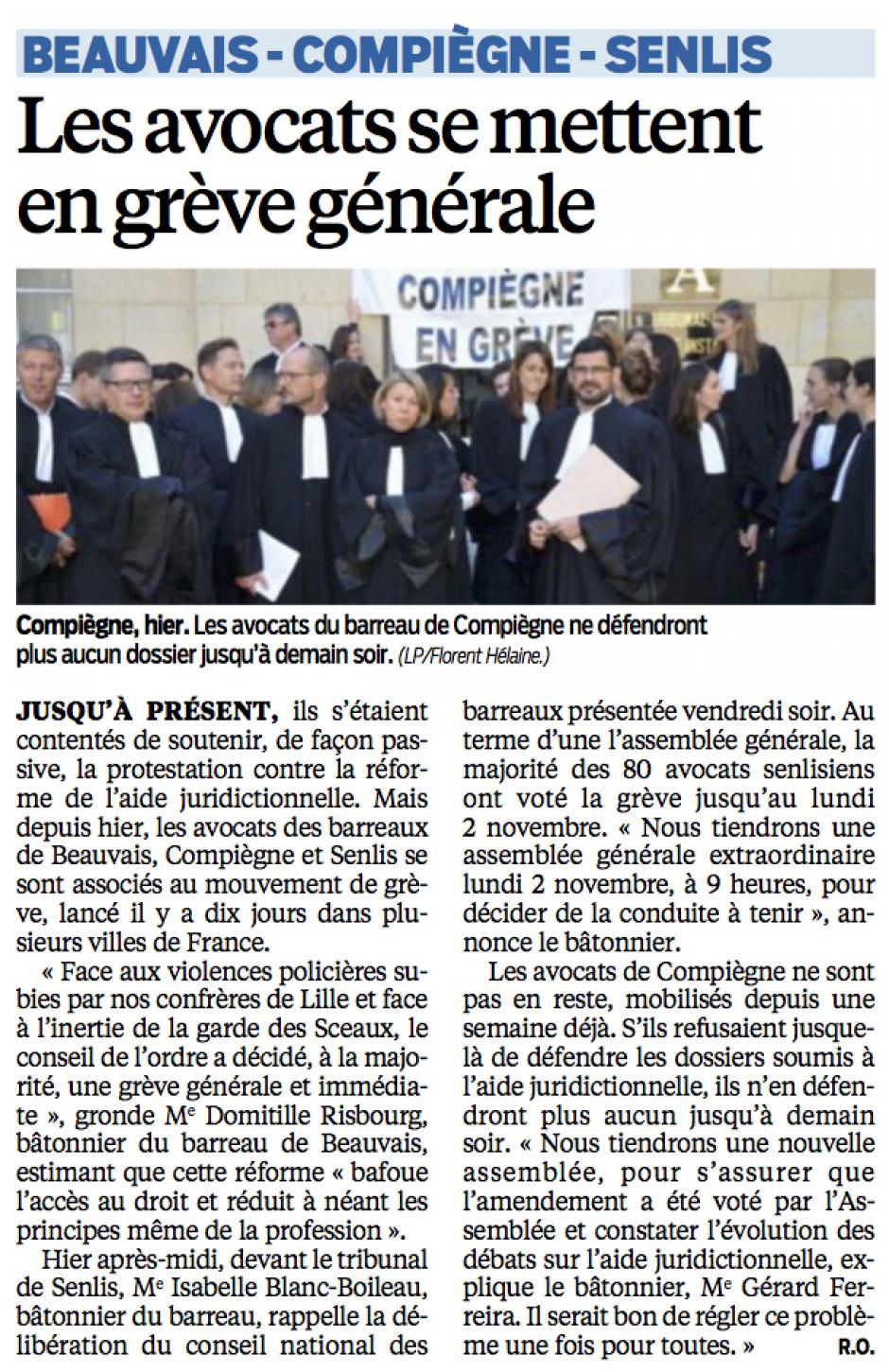 20151027-LeP-Beauvais-Compiègne-Senlis-Les avocats se mettent en grève générale