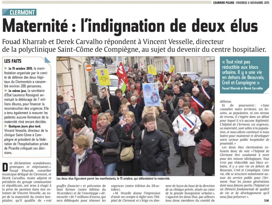 20151106-CP-Clermont-Maternité : l'indignation de deux élus [Derek Carvalho]