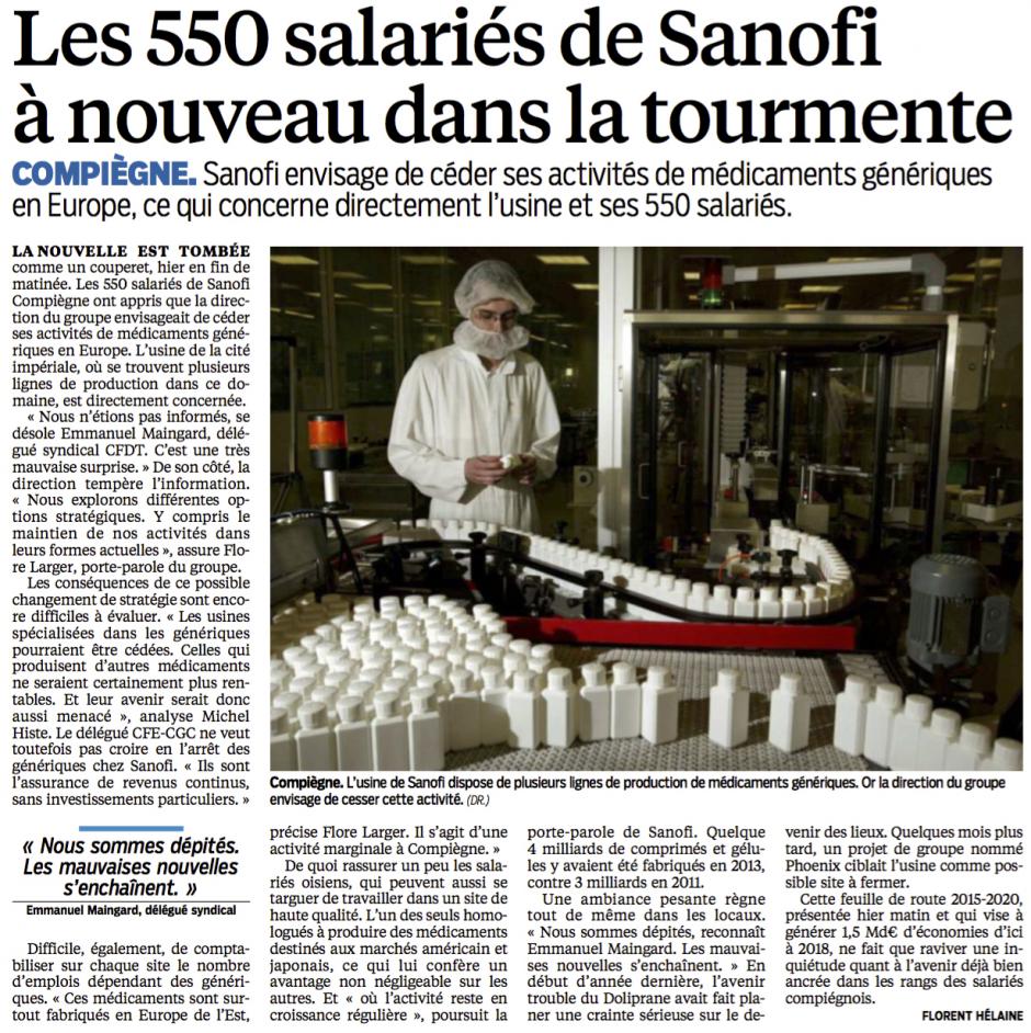 20151107-LeP-Compiègne-Les 550 salariés de Sanofi à nouveau dans la tourmente