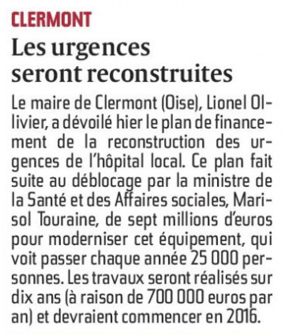 20151114-CP-Clermont-Les urgences seront reconstruites [pages régionales]