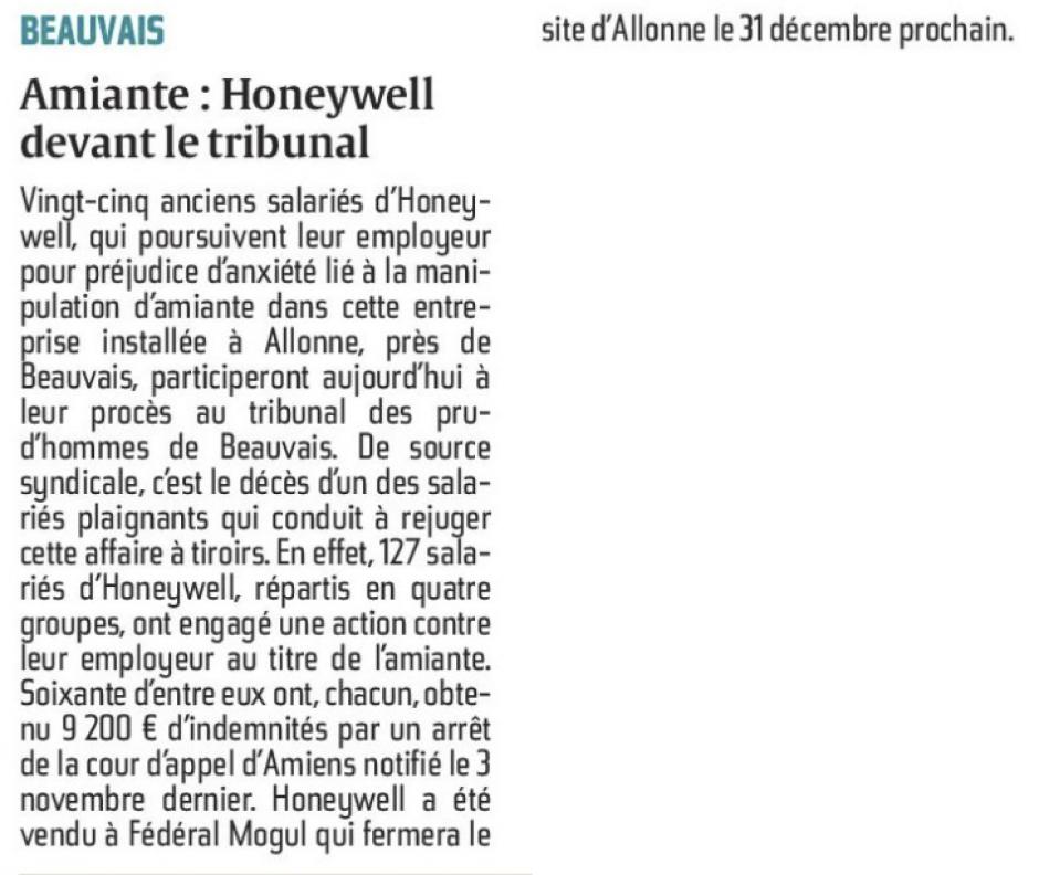 20151124-CP-Beauvais-Amiante : Honeywell devant le tribunal